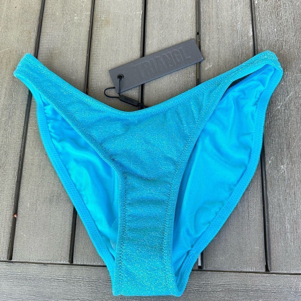 TRIANGL BOTTOM ONLY MICA - NORMAL BABY BLUE SPARKLE NO BAG NEW WITH TAGS